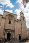 Cathedral in Plaza Grande in Merida Mexico