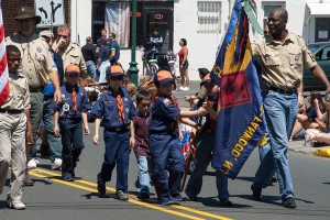 Kyle's Cub Scout pack in the Fanwood Memorial Day Parade