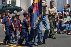 Kyle's Cub Scout pack in the Fanwood Memorial Day Parade