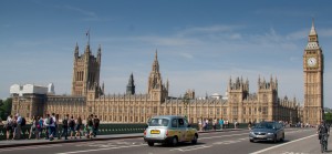 Parliament and Big Ben from Westminster Bridge in London