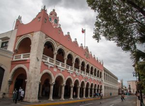 In Plaza Grande in Merida Mexico